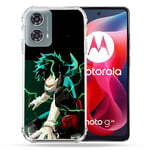 Cokitec Coque Renforcée pour Motorola G24 4G Manga My Hero Academia Deku