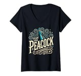 Womens Fear The PEACOCK Shirt PEACOCKS V-Neck T-Shirt