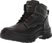 Skechers for Work Men's Burgin-Tarlac Industrial Boot,Black Embossed Leather,8 M US