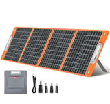 Panneau Solaire Pliable 100w, Batterie 18v pour Panneau Solaire Plug And Play,Kit Solaire avec Charge Rapide De Type C - Monocrystalline Panneaux Solaires pour Le Plein Air, Les Voyages et Le Camping