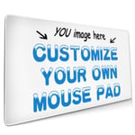 Personalised Large Mouse Mat, World Map Customizable Extended Mouse Mat with Non-Slip Resistant Rubber Edges, Waterproof Surface for Gaming, PC, Laptop, Desk, 900x400mm