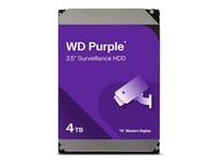 WD Purple WD43PURZ - Disque dur - 4 To - surveillance - interne - 3.5" - SATA 6Gb/s - 5400 tours/min - mémoire tampon : 256 Mo