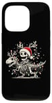 Coque pour iPhone 13 Pro Skeleton Riding Dinosaur T rex Funny Kids Boys Christmas