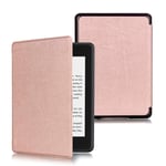 KOMI PU Leather Protective Case compatible with Kindle Paperwhite 4 E-Reader (10th Generation, 2018 Version), Ebook Protection Cover(rose pink)