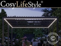 LED lyslist til San Pablo pergola 3x5,8m, 6 stk., Varmhvit