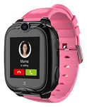 XPLORA XGO 2 - Montre connectée pour Enfants 4G - Appels, Messages, Mode école Enfant, Fonction SOS, localisation GPS, Appareil Photo, lumière LED et podomètre - Garantie de 2 Ans (Rose)