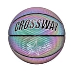 QGGESY Basketball Lumineux/Basket-Ball Rougeoyant NO.7 de Jeu/Holographique De Basket-Ball,avec Le Sac de Boule, Gonfleur, Sac Net, D'aiguilles de Boule,color3