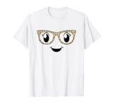 Cute Girl Ghost With Glasses Halloween Costume T-Shirt