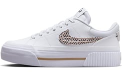 Nike Femme Court Legacy Lift Basket, White/Hemp-Black-Summit White, 38.5 EU