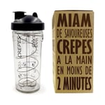 Cookut Shaker pour Crêpes Gaufres Et Crêpes 800ml 14x23cm