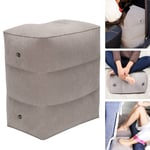 Inflatable Travel Footrest Leg Foot Rest Plane Pillow Pad Kids Bed Office Stool