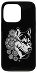 iPhone 13 Pro Wolf with mandala figures, Indian, yoga Case