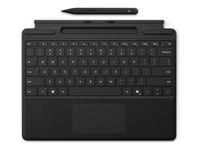 Microsoft Surface Pro Keyboard - Tastatur - Med Styrepute, Akselerometer, Lagrings- Og Ladebakke For Surface Slim Pen 2 - Qwerty - Nederlandsk - Svart - Med Slim Pen 2 - For Surface Pro 10 For Business, Pro 11, Pro 8, Pro 9