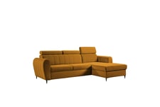 Hoffman Sofa med Sjeselong 3-seter - Oransje 3 seters sofa divan