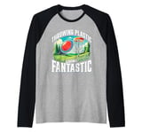 Frisbee Disc Golf Throwing Plastic Living Fantastic Raglan Baseball Tee