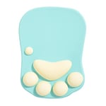 DOBAOJIA Tapis de Souris avec Repose Poignet, Tapis de Souris Ergonomique, Tapis de Souris Chat Kawaii, Tapis de Souris en Gel Silicone, Base Antidérapante, pour la Maison/Bureau/Jeux, Vert et Jaune