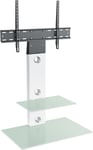 MAHARA Universal Column TV Stand - for 32 to 65 inch TVs-freestanding aqua whit