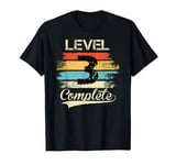 Level 3 Complete Vintage Retro Gamer 3rd Birthday Family T-Shirt