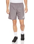 Nike M NK Run Short 7IN GX Homme, Gunsmoke/White, FR : M (Taille Fabricant : M)