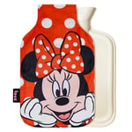 Disney Hot Water Bottle & Fleece Cover, Hot Water Bag - Cosy Gifts for Her (Minnie_1700 ML)