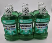 6 x Listerine Smart Rinse Mouthwash for Kids 6+ Mild Mint 250ml