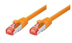 Tecline Câble Ethernet de catégorie 6A Orange 1,5 m