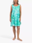 Cyberjammies Leona Floral Print Swing Nightdress, Aqua