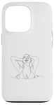 Coque pour iPhone 13 Pro sexy shirt sexy sweat à capuche lignes chaudes femme en eau dessin