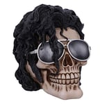 Nemesis Now Bad Michael Jackson King of Pop Inspired Skull Ornament, Polyresin, Black, 16.5cm