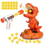 Jouets de tir de dinosaures pour garçons et filles, jeux de tir sur cible de dinosaure mobile pour enfants avec pistolet à pompe à air, enregistrement de score, son, cadeau d'anniversaire