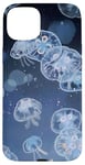 Coque pour iPhone 15 Plus Aquarelle bleue en forme d'étoile de mer d'été