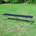 Banc Pliable Noir 180cm - Banc Pliant pour Table de Camping - Banc Pliable Résistant Idéal pour camping, baptêmes, mariages, pique-nique, buffets et