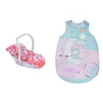 Baby Annabell Active Comfort Seat - Accessory & Sweet Dreams Sleeping Bag - To Fit Dolls up to 43cm - Glow in the Dark Effect -