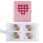 Phoebe 2 * 3 Inch PU Photo Album 64 Pockets Heart Weave Collectbook for Fujifilm Instax Instant Mini Film/2 * 3 Inch Photo (Pink)