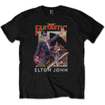 Band Monkey Elton John Unisex T-Shirt Captain Fantastic (Small)