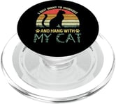 Fitness I Just Want To Workout Hang With My Cat Lover PopSockets PopGrip pour MagSafe