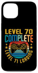 Coque pour iPhone 13 Level 70 Complete Level 71 Gamer vidéo 70e anniversaire