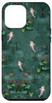 Coque pour iPhone 13 Pro Max Poisson koï japonais vert émeraude majestueux pour jardin aquatique