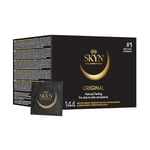 Skyn Original : Lot de 144 Préservatifs sans latex Skynfeel pour Homme / Taille Régulière, Solides et Fins, Forme Droite et Lisse / Diamètre 53mm