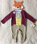 Baby Boys Fantastic Mr Fox All In One Babygrow Outfit/Fancy Dress Costume 9-12m