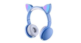 Casque oreille chat oreillette rechargeable led lumière pliable écouteurs réglables