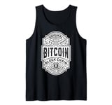 Bitcoin Cryptocurrency Funny Vintage Whiskey Bourbon Label Tank Top