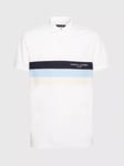 Tommy Hilfiger Geometric Stripe Polo Shirt, White