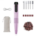 HEBECA Ponceuse pour ongles professionnel - 20000RPM Lime a Ongle Electrique Portable - Ponceuse Ongles sans fil Kit complet de Manucure et Pédicure Polyvalence