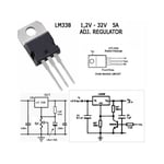 Texas Instruments - Contrôleur intégré Lm338t 1.2-37v 5amp Lm338t