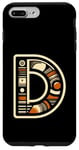 Coque pour iPhone 7 Plus/8 Plus Lettre initiale de l'alphabet D dans un style artistique rétro