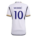 Real Madrid Kit Gara Home Nameset Nom et numéro Modric 19 étape 2023/2024, Adulte, Bleu