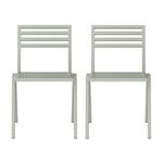 NINE - 19 Outdoors - Stacking Chair Set of 2, Grey - Matstolar utomhus - Butterfield Brothers - Grå - Metall