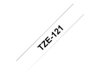 Brother Tze-121 - Standardlim - Svart På Klar - Rulle (0,9 Cm X 8 M) 1 Kassett(Er) Bandlaminat - För Brother Pt-D210, D600, H110  P-Touch Pt-1005, 1880, E310, E800  P-Touch Cube Plus Pt-P710