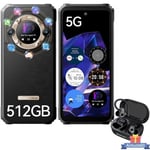 Blackview BL9000 Smartphone Incassable 5G Double Écran 24Go+512Go 6.78" 50MP Android 13 Or avec Écouteur Bluetooth Airbuds 60